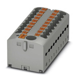 Phoenix Contact Distribution Block, 19 Way, 0.14 → 4mm², 24 A, 41 A, 500 V, Grey