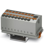 Phoenix Contact Distribution Block, 19 Way, 0.14 → 4mm², 24 A, 41 A, 500 V, Grey