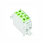 Weidmuller Distribution Block, 2 Way, 25 mm², 35 mm², 202A, 1 kV ac/dc, 600 V, Green