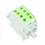 Weidmuller Distribution Block, 2 Way, 50 mm², 70 mm², 300A, 1 kV ac/dc, 600 V, Green