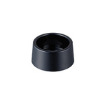 Black Push Button Cap, for use with MB20 Series Pushbuttons, SCB Series Pushbuttons, Round Shroud