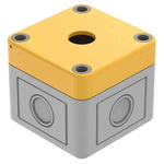 EAO Grey/Yellow Plastic 84 Push Button Enclosure - 1 Hole 22.5mm Diameter