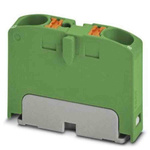 Phoenix Contact Distribution Block, 2 Way, 6mm², 32A, 450 V, Green