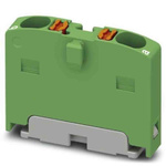 Phoenix Contact Distribution Block, 2 Way, 2.5mm², 17.5A, 450 V, Green