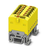 Phoenix Contact Distribution Block, 13 Way, 2.5mm², 17.5A, 500 V, Yellow