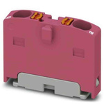Phoenix Contact Distribution Block, 2 Way, 2.5mm², 17.5A, 450 V, Pink