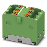 Phoenix Contact Distribution Block, 6 Way, 2.5mm², 17.5A, 450 V, Green