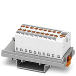 Phoenix Contact Distribution Block, 19 Way, 2.5mm², 17.5A, 500 V, White