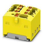 Phoenix Contact Distribution Block, 7 Way, 2.5mm², 17.5A, 450 V, Yellow