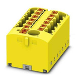 Phoenix Contact Distribution Block, 13 Way, 0.14 → 4mm², 24A, 450 V, Yellow