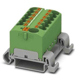 Phoenix Contact Distribution Block, 13 Way, 0.2 → 6mm², 32A, 800 V, Green