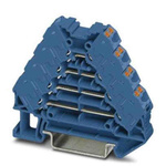 Phoenix Contact PTRV Series Blue Non-Fused DIN Rail Terminal, 0.14 → 2.5mm², Push In Termination