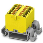 Phoenix Contact Distribution Block, 12 Way, 4mm², 24A, 690 V, Yellow