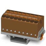 Phoenix Contact Distribution Block, 18 Way, 0.2 → 6mm², 32A, 800 V, Brown