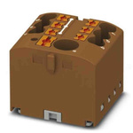 Phoenix Contact Distribution Block, 7 Way, 4mm², 24A, 450 V, Brown