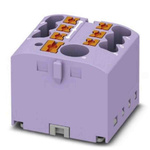 Phoenix Contact Distribution Block, 7 Way, 4mm², 24A, 450 V, Violet