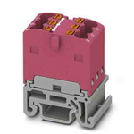 Phoenix Contact Distribution Block, 6 Way, 2.5mm², 17.5A, 500 V, Pink