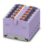 Phoenix Contact Distribution Block, 12 Way, 2.5mm², 17.5A, 450 V, Violet