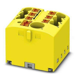 Phoenix Contact Distribution Block, 7 Way, 4mm², 24A, 450 V, Yellow