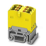 Phoenix Contact Distribution Block, 6 Way, 2.5mm², 17.5A, 500 V, Yellow