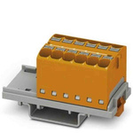 Phoenix Contact Distribution Block, 12 Way, 0.2 → 6mm², 32A, 800 V, Orange