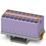 Phoenix Contact Distribution Block, 18 Way, 0.2 → 6mm², 32A, 800 V, Violet