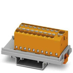 Phoenix Contact Distribution Block, 19 Way, 2.5mm², 17.5A, 500 V, Orange