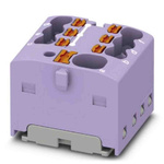 Phoenix Contact Distribution Block, 7 Way, 2.5mm², 17.5A, 450 V, Violet