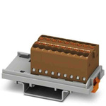 Phoenix Contact Distribution Block, 18 Way, 2.5mm², 17.5A, 500 V, Brown