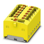 Phoenix Contact Distribution Block, 13 Way, 2.5mm², 17.5A, 450 V, Yellow