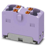 Phoenix Contact Distribution Block, 4 Way, 2.5mm², 17.5A, 450 V, Violet