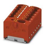 Phoenix Contact Distribution Block, 13 Way, 2.5mm², 17.5A, 450 V, Red