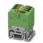 Phoenix Contact Distribution Block, 7 Way, 2.5mm², 17.5A, 500 V, Green