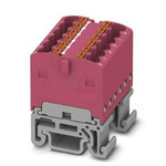 Phoenix Contact Distribution Block, 12 Way, 2.5mm², 17.5A, 500 V, Pink
