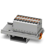 Phoenix Contact Distribution Block, 18 Way, 2.5mm², 17.5A, 500 V, Grey