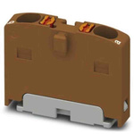 Phoenix Contact Distribution Block, 2 Way, 2.5mm², 17.5A, 450 V, Brown