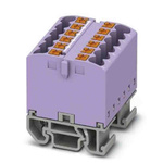 Phoenix Contact Distribution Block, 12 Way, 4mm², 24A, 690 V, Violet