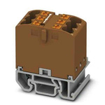 Phoenix Contact Distribution Block, 6 Way, 4mm², 24A, 690 V, Brown