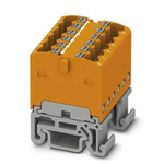 Phoenix Contact Distribution Block, 12 Way, 2.5mm², 17.5A, 500 V, Orange