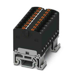 Phoenix Contact Distribution Block, 18 Way, 2.5mm², 17.5A, 500 V, Black