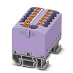Phoenix Contact Distribution Block, 13 Way, 4mm², 24A, 690 V, Violet