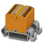 Phoenix Contact Distribution Block, 12 Way, 4mm², 24A, 690 V, Orange
