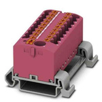 Phoenix Contact Distribution Block, 19 Way, 4mm², 24A, 690 V, Pink