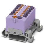 Phoenix Contact Distribution Block, 13 Way, 0.2 → 6mm², 32A, 800 V, Violet