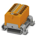 Phoenix Contact Distribution Block, 13 Way, 0.2 → 6mm², 32A, 800 V, Orange