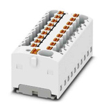 Phoenix Contact Distribution Block, 19 Way, 2.5mm², 17.5A, 450 V, White