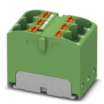 Phoenix Contact Distribution Block, 6 Way, 0.2 → 6mm², 32A, 630 V, Green