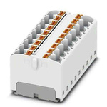 Phoenix Contact Distribution Block, 18 Way, 6mm², 32A, 450 V, White
