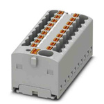 Phoenix Contact Distribution Block, 19 Way, 2.5mm², 17.5A, 450 V, Grey
