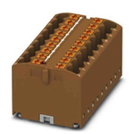 Phoenix Contact Distribution Block, 18 Way, 4mm², 24A, 450 V, Brown